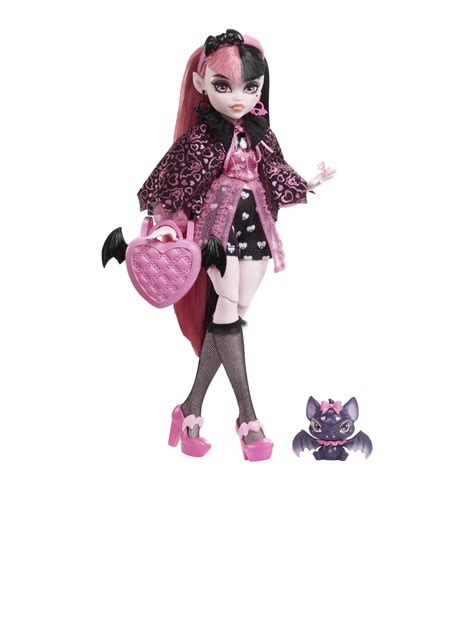 It features Draculaura with Count Fabulous, Clawdeen Wolf with Crescent, Frankie Stein with Watzie and Twyla Boogeyman with Dustin. . Gen 3 draculaura